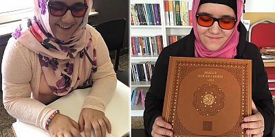Görme engelli Ceren‘in Kur'an-ı Kerim okuma azmi